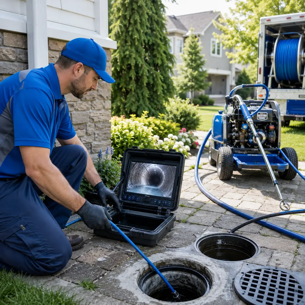 Outdoor drain cleaning professionals serving Deerfield, VA